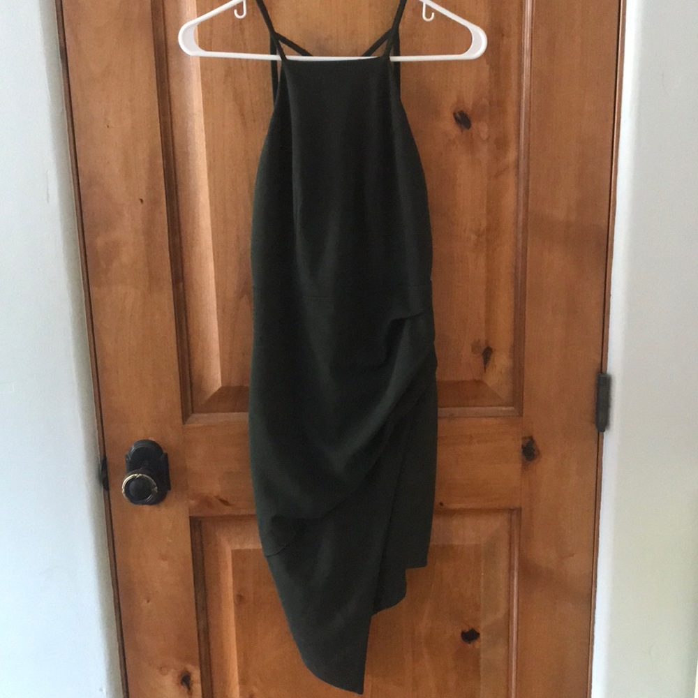 Halter asymmetrical dress